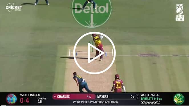 [Watch] Charles Departs As Xavier Bartlett Begins His T20I Career With A First Over Wicket